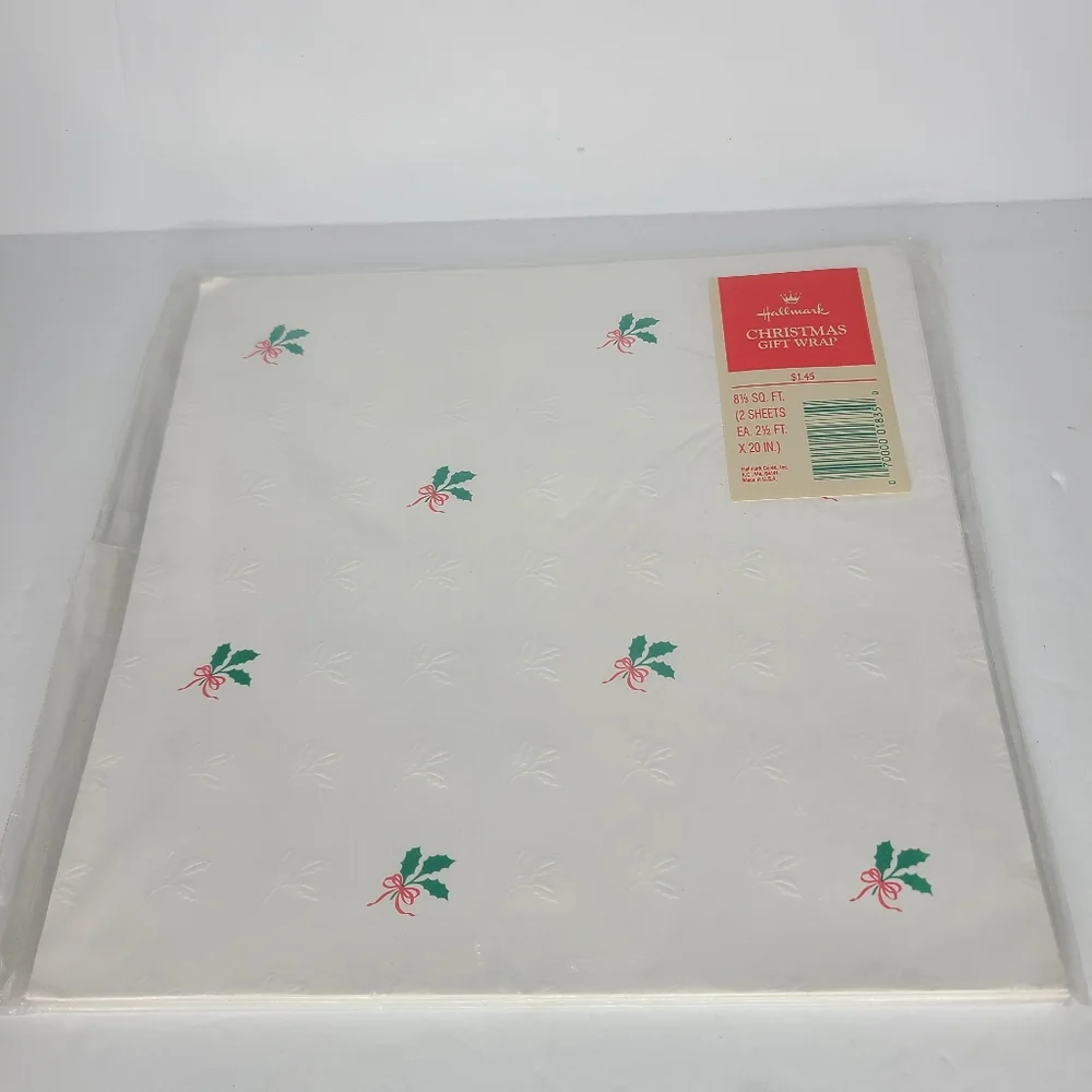Vintage Christmas Wrapping Paper Holiday gift Wrap NOS‎ 3 Packages